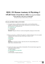 BIOL 251 Human Anatomy and Physiology I w/Lab Module 2 Exam Review ...