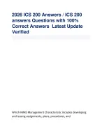 2026 ICS 200 Answers / ICS 200 answers Questions with 100% Correct Answers  Latest Update  exam