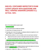 2026 IICL CONTAINER INSPECTOR’S EXAM   LATEST UPDATE WITH QUESTIONS AND  WELL VERIFIED ANSWERS
