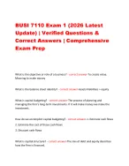 BUSI 7110 Exam 1 (2026 Latest Update) | Verified Questions & Correct Answers | Comprehensive Exam