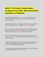 ACCN 7110 Exam 2 Study Guide/ Complete Prep 2026 | Real Exam Style Questions & Solutions