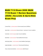 BUSI 7110 Exam 1 Review Questions (2026) | Accurate & Up-to-Date Exam Prep