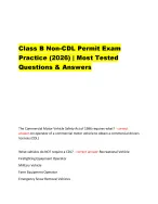 Class B Non-CDL Permit Exam Practice (2026) | Most Tested Questions & Answers