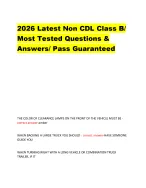 2026 Latest Non CDL Class B/ Most Tested Questions & Answers/ Pass Guaranteed