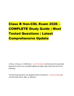 Class B Non-CDL Exam 2026 COMPLETE Study Guide | Most Tested Questions | Latest Comprehensive Upda