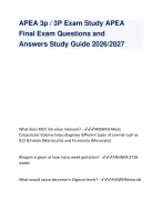 APEA 3p / 3P Exam Study APEA  Final Exam Questions and  Answers Study Guide 2026/2027