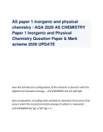 AS paper 1 inorganic and physical chemistry / AQA 2026 AS CHEMISTRY  Paper1 Inorganic and Physical