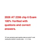 2026 AT 2356 chp 6 Exam 100% Verified with qustions and correct answers.