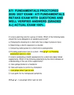 ATI  FUNDAMENTALS PROCTORED 2026/ 2027 EXAM  ATI FUNDAMENTALS RETAKE EXAM WITH QUESTIONS AND WELL V