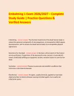 Embalming 1 Exam 2026/2027 – Complete Study Guide | Practice Questions ...