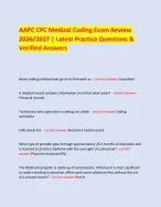 AAPC CPC Medical Coding Exam Review 2026/2027 | Latest Practice ...