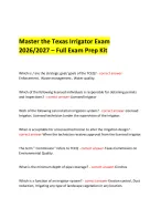 Master the Texas Irrigator Exam 2026/2027 – - DocMerit