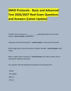 SNHD Protocols - Basic and Advanced Test 2026/2027 and Answers (Latest ...
