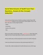 Social Determinants of Health Exam Pack – Questions, Answers and Key ...