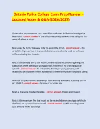 Ontario Police College Exam Prep Review – Updated Notes and Q&A (2026/ ...