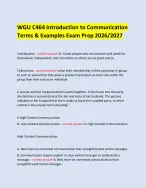 WGU C464 Introduction to Communication Terms and Examples Exam Prep ...