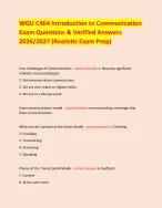 WGU C464 Introduction to Communication Exam - DocMerit