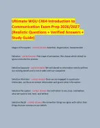 Ultimate WGU C464 Introduction to Communication - DocMerit
