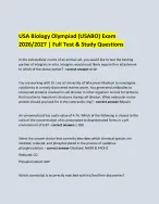 USA Biology Olympiad (USABO) Exam 2026/2027 | Full Test and Study ...