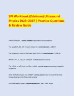 SPI Workbook (Edelman) Ultrasound Physics - DocMerit