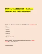 DAAT Pre-Test 2026/2027 – with Explained Answers - DocMerit