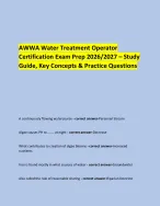 AWWA Water Treatment Operator Certification - DocMerit