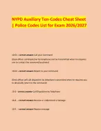 NYPD Auxiliary Ten-Codes Cheat Sheet | Police Codes List for Exam 2026/ ...