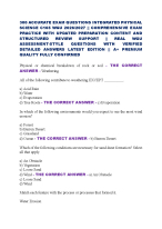 300 ACCURATE EXAM QUESTIONS INTEGRATED PHYSICAL SCIENCE C165 WGU 2026.