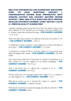 WGU D128 MATHEMATICS FOR ELEMENTARY EDUCATORS OVER 170 EXAM QUESTIONS 2026.pdf