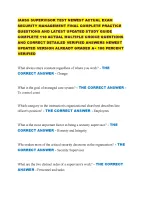 IAHSS SUPERVISOR TEST NEWEST ACTUAL EXAM SECURITY MANAGEMENT FINAL COMPLETE PRACTICE QUESTIONS AND