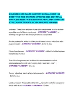 COLORADO CAR SALES MASTERY ACTUAL EXAM 130 QUESTIONS AND ANSWERS UPDATED 2026 2027 FINAL COMPLETE P
