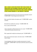 MDC 1 EXAM 2 NUR 2356 STUDY TEST FINAL EXAM 130 QUESTIONS AND ANSWERS UPDATED 2026 2027 FINAL COMPL