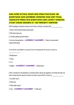 NAB CORE ACTUAL EXAM AND PRACTICE EXAM 100 QUESTIONS AND ANSWERS UPDATED 2026 2027 FINAL COMPLETE