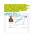 I HUMAN WEEK2 NURS 2026 30 YEAR OLD FEMALE PATIENT PRESENTING WITH NECK ...