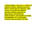 I HUMAN WEEK 3 NR 2026 33 YEAR OLD FEMALE PATIENT PRESENTING WITH RIGHT ...