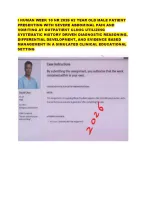 I HUMAN WEEK 10 NR 2026 62 YEAR OLD MALE PATIENT PRESENTING WITH SEVERE ...