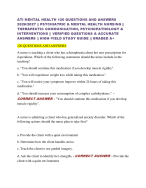 ATI MENTAL HEALTH 120 QUESTIONS AND ANSWERS 2026