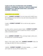 CLASS B NON CDL 68 QUESTIONS AND ANSWERS  2026/2027. COMMERCIAL DRIVING & VEHICLE OPERATION