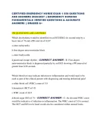 CERTIFIED EMERGENCY NURSE EXAM 1 550 QUESTIONS  AND ANSWERS 2026/2027 || EMERGENCY NURSING
