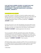 LOG CAPTAINS CAREER COURSE 135 QUESTIONS AND  ANSWERS 2026/2027 || LOGISTICS OPERATIONS