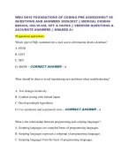 WGU D615 FOUNDATIONS OF CODING PRE ASSESSMENT - DocMerit