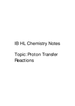 IB HL Chemistry Notes (Proton Transfer Reaction)