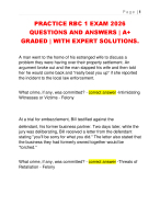 PRACTICE RBC 1 EXAM 2026  QUESTIONS AND ANSWERS | A+  GRADED | WITH EXPERT SOLUTIONS.