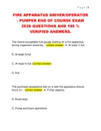 FIRE APPARATUS DRIVER/OPERATOR - PUMPER END OF COURSE EXAM 2026 ...