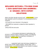 BENJAMIN MITCHELL TTU-ISQS EXAM  3 2026 QUESTIONS AND ANSWERS |  A+ GRADED | WITH EXPERT  SOLUTIONS