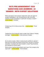 D076 PRE-ASSESSMENT 2026  QUESTIONS AND ANSWERS | A+  GRADED | WITH EXPERT SOLUTIONS