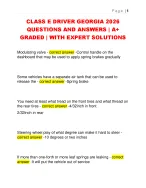 CLASS E DRIVER GEORGIA 2026  QUESTIONS AND ANSWERS | A+  GRADED | WITH EXPERT SOLUTIONS