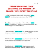 CESSWI EXAM PART 1 2026  QUESTIONS AND ANSWERS | A+  GRADED | WITH EXPERT SOLUTIONS