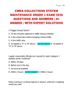 CWEA COLLECTIONS SYSTEM  MAINTENANCE GRADE 3 EXAM 2026  QUESTIONS AND ANSWERS | A+  GRADED