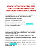 LMRT STATE REVIEW EXAM 2026  QUESTIONS AND ANSWERS | A+  GRADED | WITH EXPERT SOLUTIONS